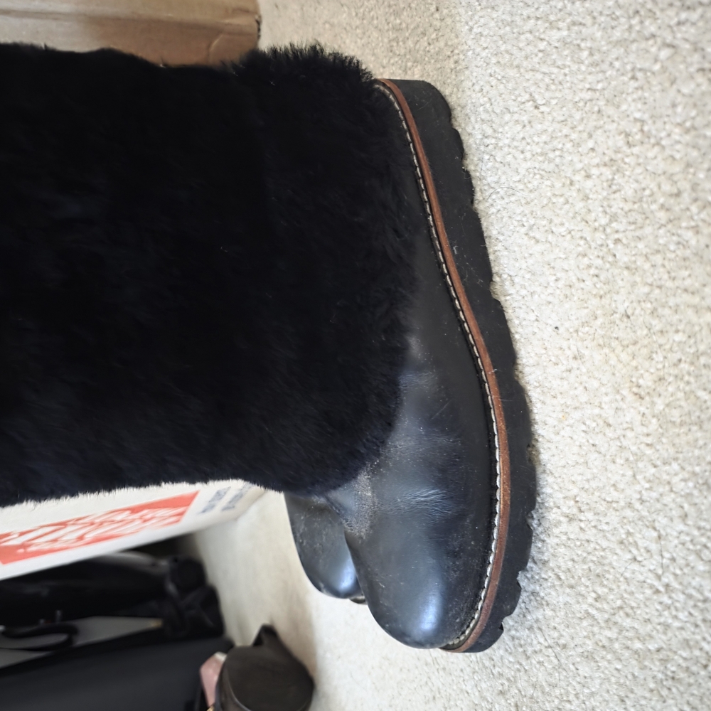Black Fur-Lined Boots